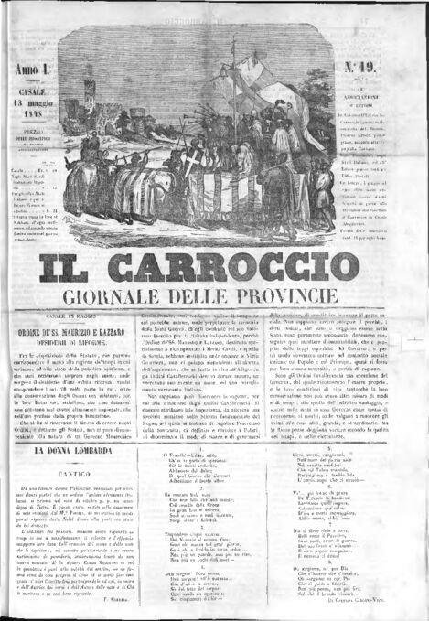 Il Carroccio - Edizione 19 del 13/05/1848
